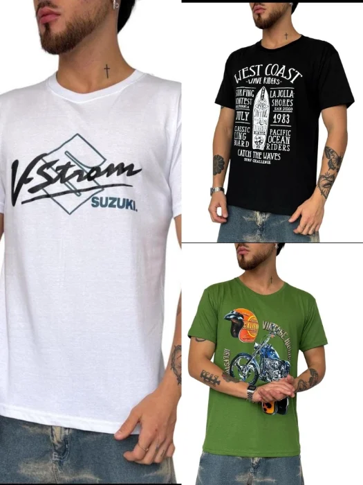 Remeras Estampados de Hombre (algodón Peinado)