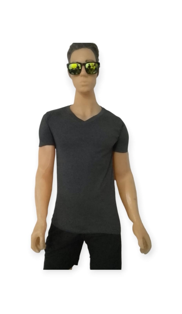 Remeras Escote en V Algodón Peinado - Imagen 2