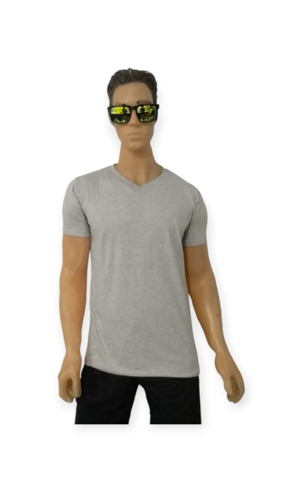 Remeras Escote en V Algodón Peinado - Imagen 3