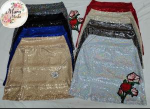 Pollera Brillo Lentejuela - Miniatura 3
