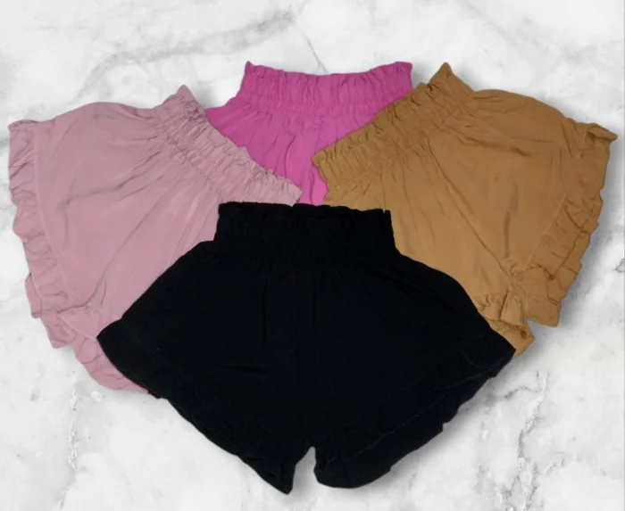 Shorts de Poplin Bolados para Niña