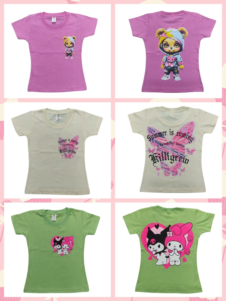Remeras de Nena Doble Estampado - Imagen 2