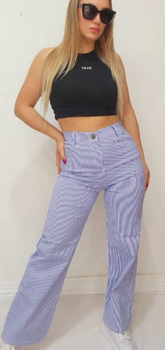 Wide Leg Rayado