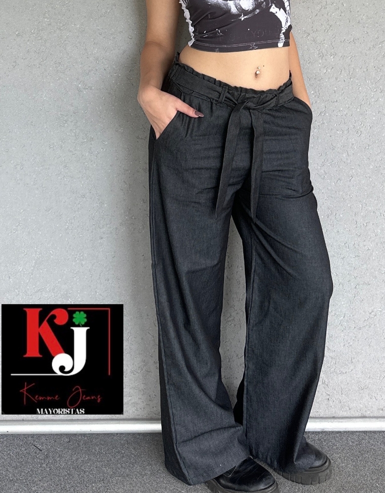 Palazo Negro Jeans - Imagen 2