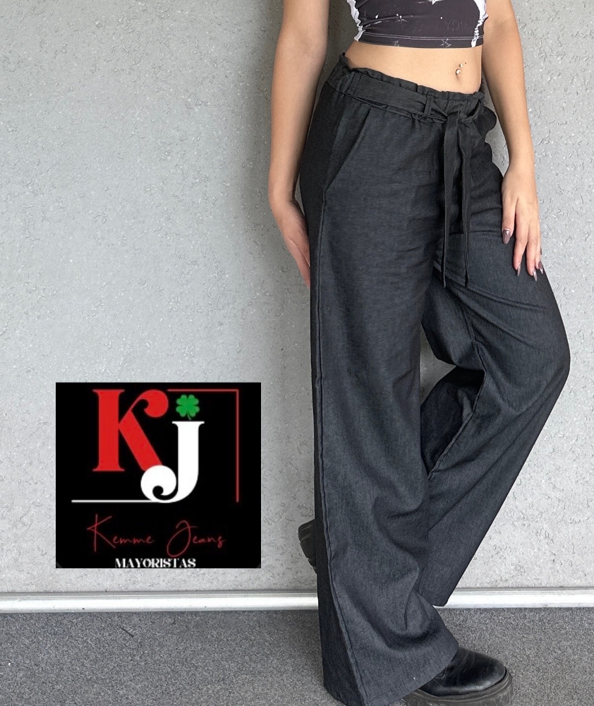 Palazo Negro Jeans - Imagen 3