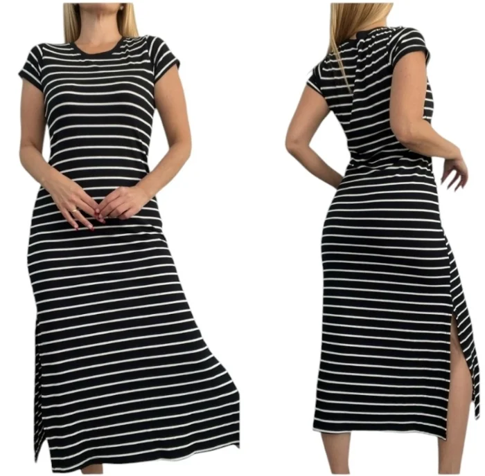 Vestido Largo Rayado
