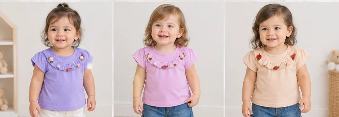 Remera Algodón Peinado Flor