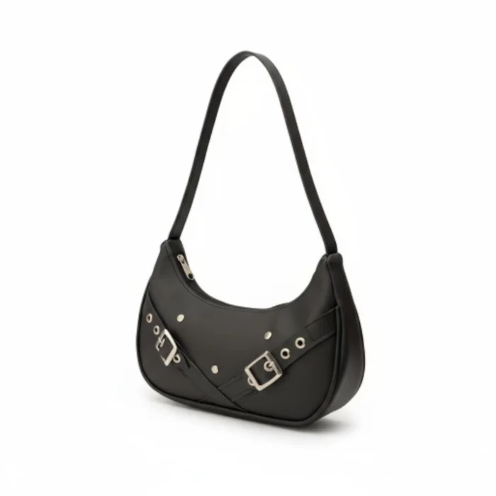 Cartera Mini Bag con 2 Hebillas, Mide 15cm ×25cm × 6cm Aprox, Marroquinería