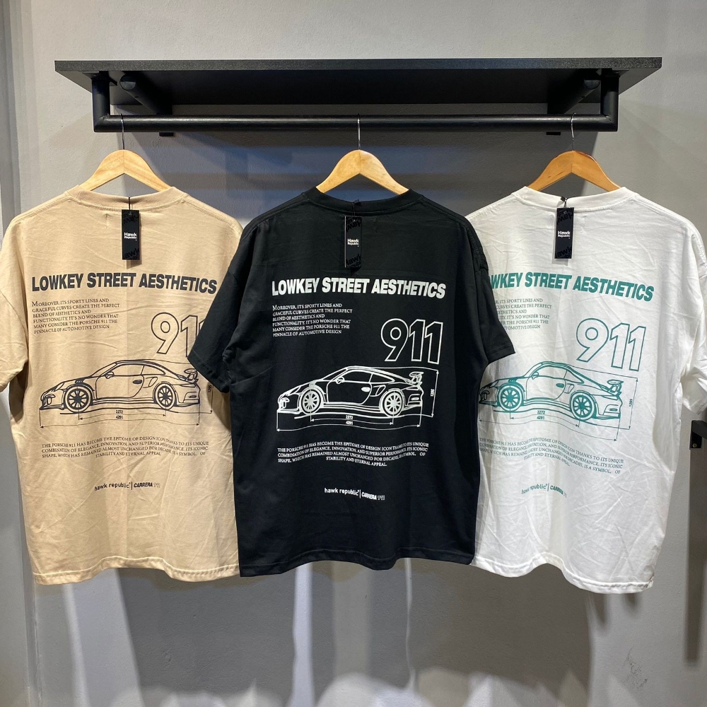 Remera Oversize Porsche 911 Algodón Peinado - Imagen 1