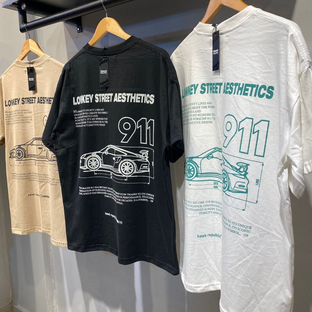 Remera Oversize Porsche 911 Algodón Peinado - Imagen 3