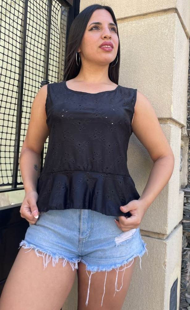 Musculosa de Brodery con Brilo - Imagen 2