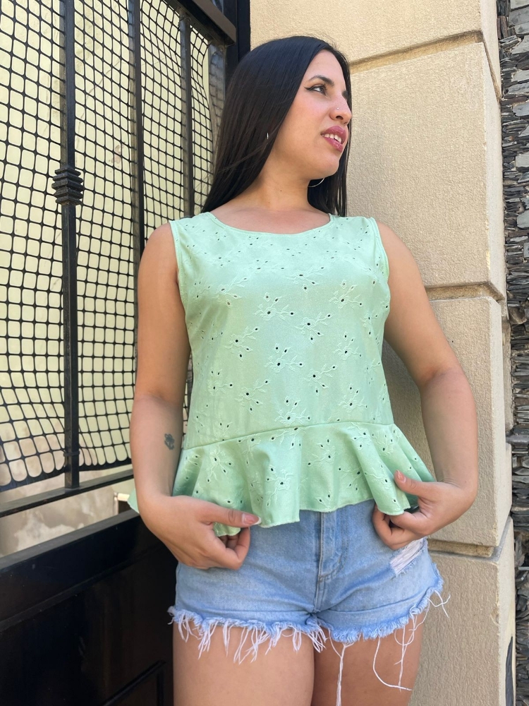 Musculosa de Brodery con Brilo - Imagen 3