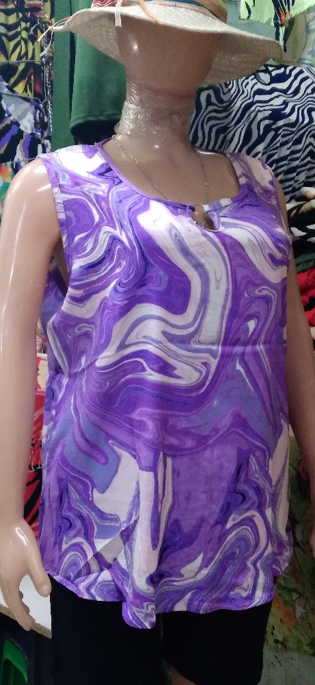 Musculosa Lino Spandex Talles Especiales - Imagen 5