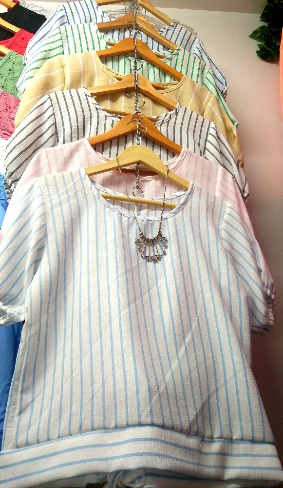 Blusa de Lino Rayado - Imagen 2