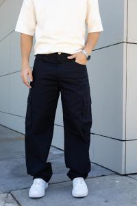 Pantalón Baggy Cargo Negro