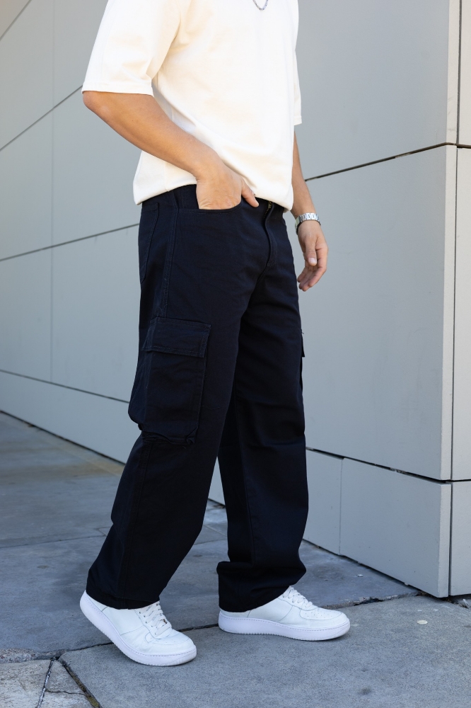 Pantalón Baggy Cargo Negro - Imagen 2
