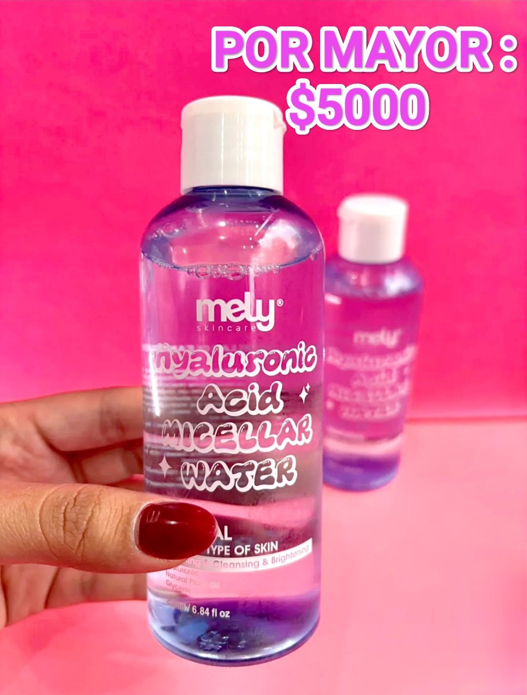 Agua Micelar Desmaquillante de Mely (aprobado por Anmat) - Imagen 2