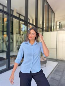 Camisa Manga 3/4 de Lino - Miniatura 2