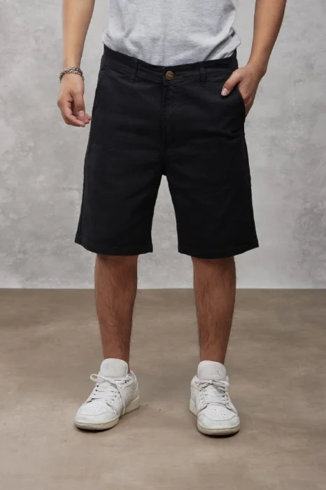 Bermuda Gabardina- Negro