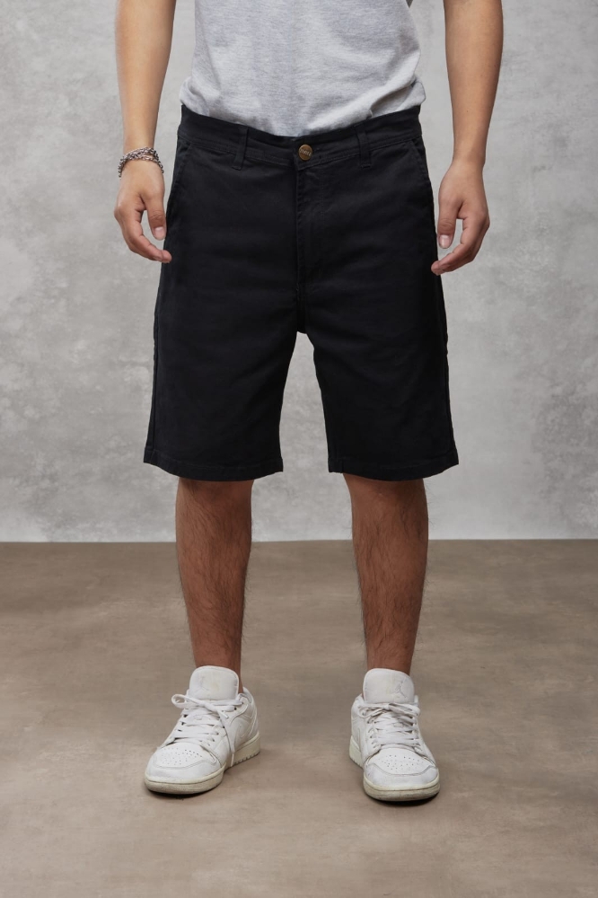 Bermuda Gabardina- Negro - Imagen 2