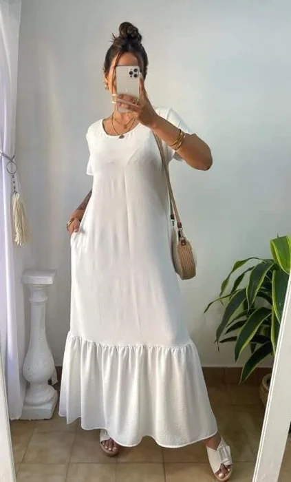 Vestido Largo de Cey  con Bolsillos