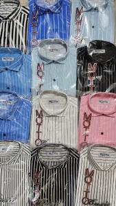 Camisa Elastizada Entallada Rayada Manga Larga - Miniatura 4