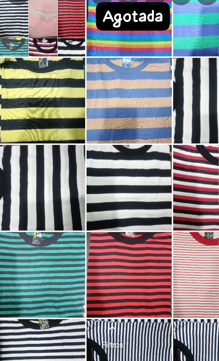 Remera  Roja y Negra Rayada - Imagen 2