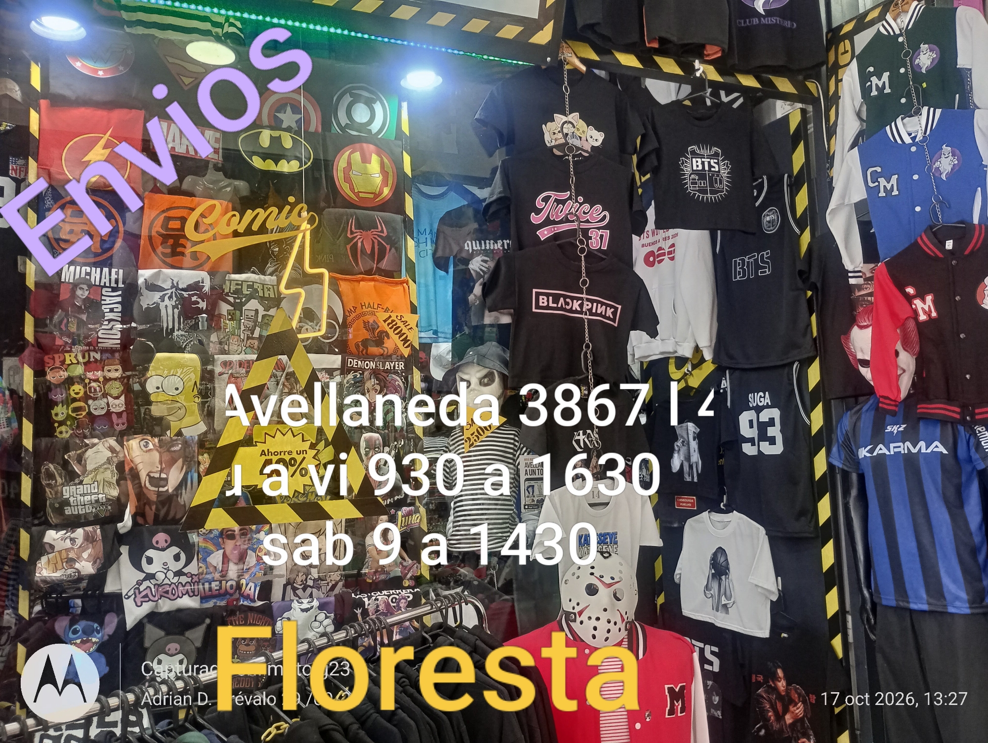 Remera  Roja y Negra Rayada - Imagen 3