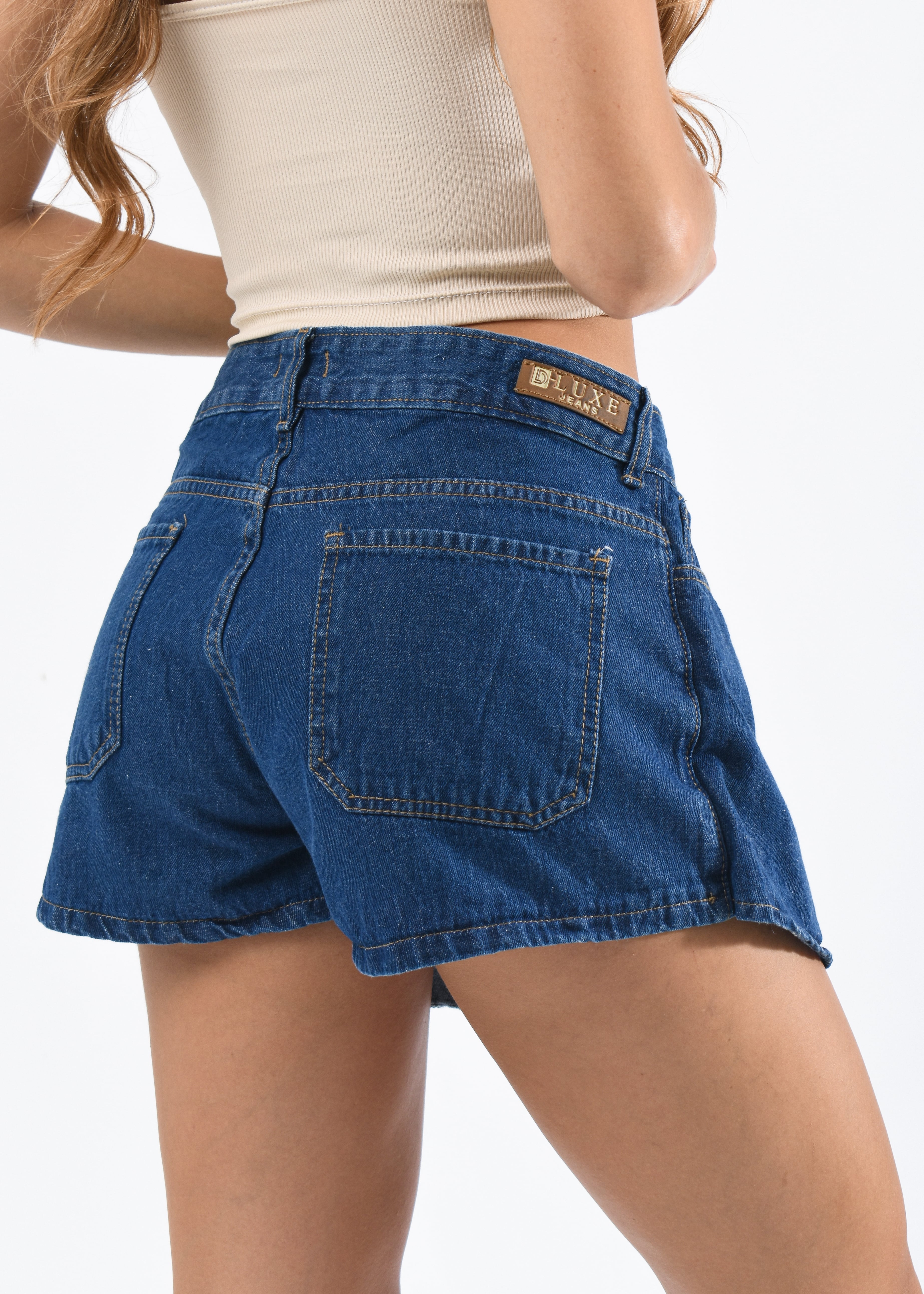 9118 Short Pollera Jean Curvo Azul Marino Rigido - DSC_0943.jpg