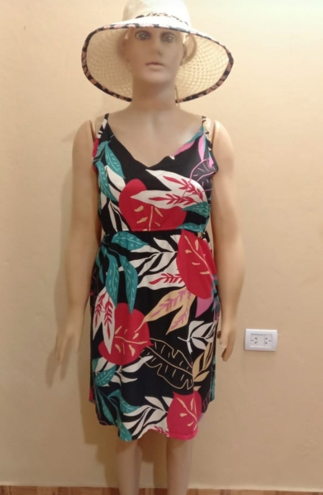 Vestido Cuello V Talles Especiales - Imagen 3