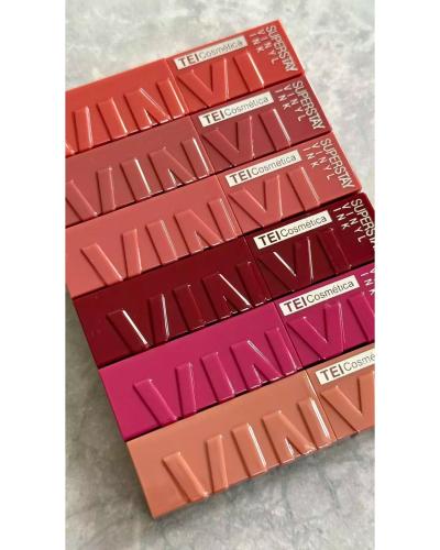 Labial Líquido Matte Vinyl Super Stay de Tei (aprobado por Anmat)