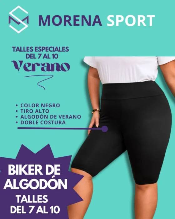 Biker o Ciclista Algodón Talles Especiales