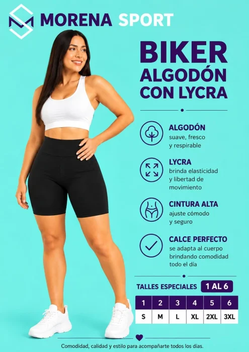 Biker Algodón, Tiro Alto