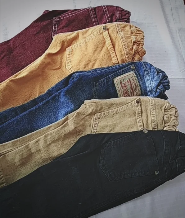 Pantalón Jean y Gabardina de Colores Bebe