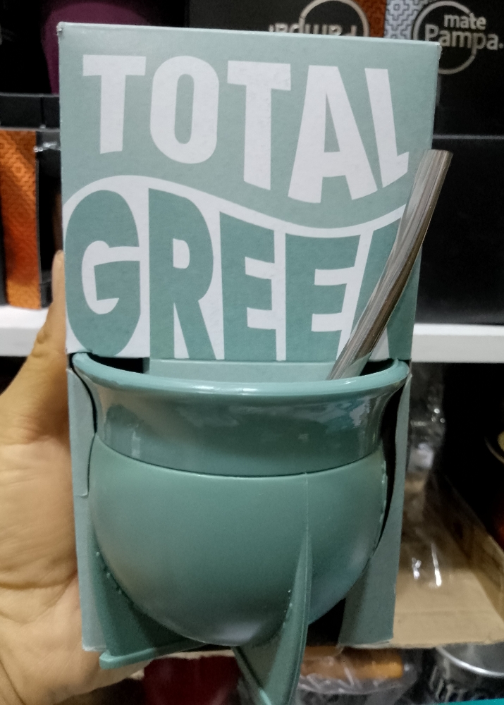 Mate de Pvc Black Total Boca Ancha con Bombilla - Imagen 3