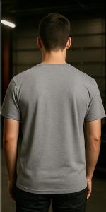 Remera Lisa Gris Topo Medio Jaspeado - Miniatura 2