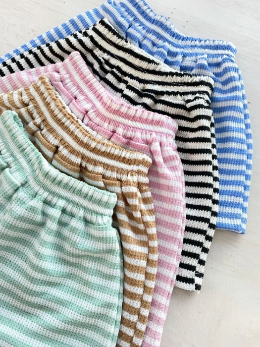 Short Bebe de Wafle Rayado