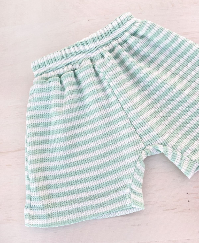 Short Bebe de Wafle Rayado - Imagen 2