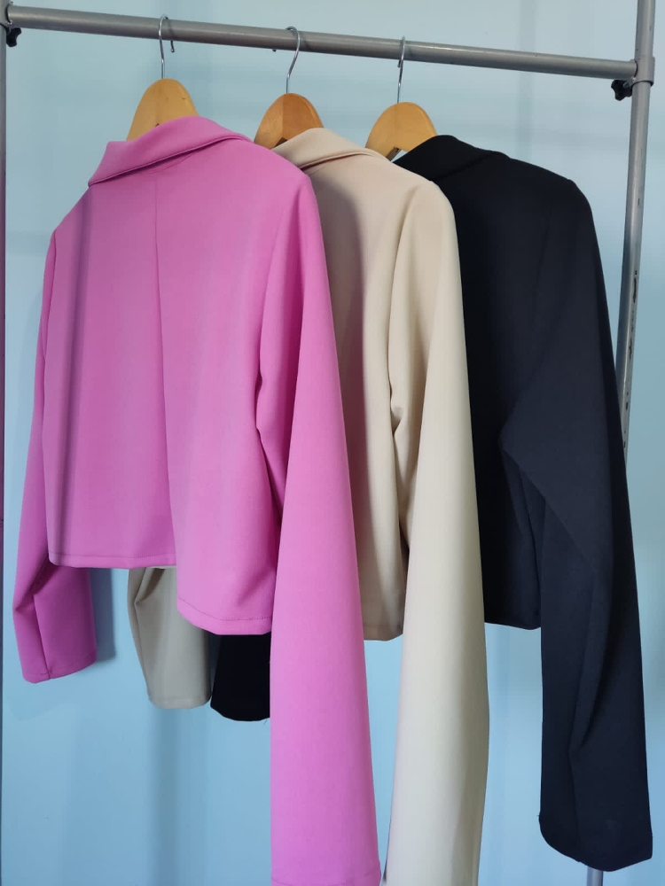 Blazer Corto Scuba Crepe - Imagen 3