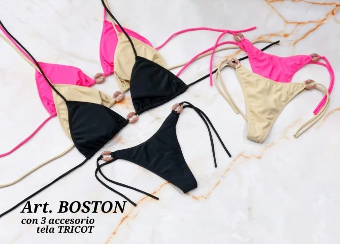 Bikinis Art Boston con 3 Accesorios Tela Tricot