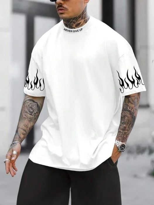 Remera Oversize "never Give Up"