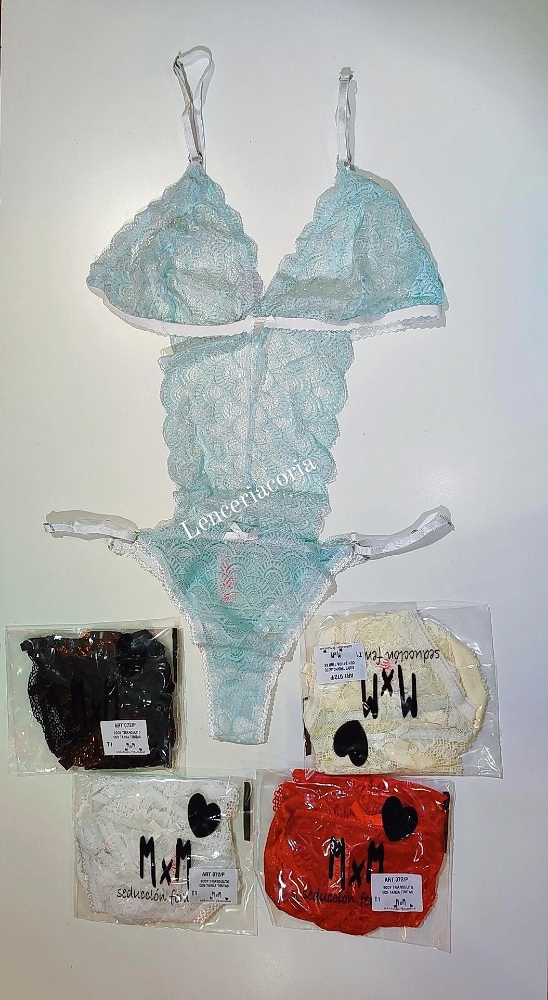 Body Triángulo con Tanga Tiritas (072/p) - Imagen 2