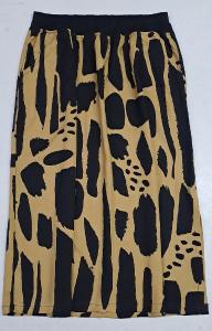 Pollera de Tela Rayón Twill  Largo hasta Pantorilla