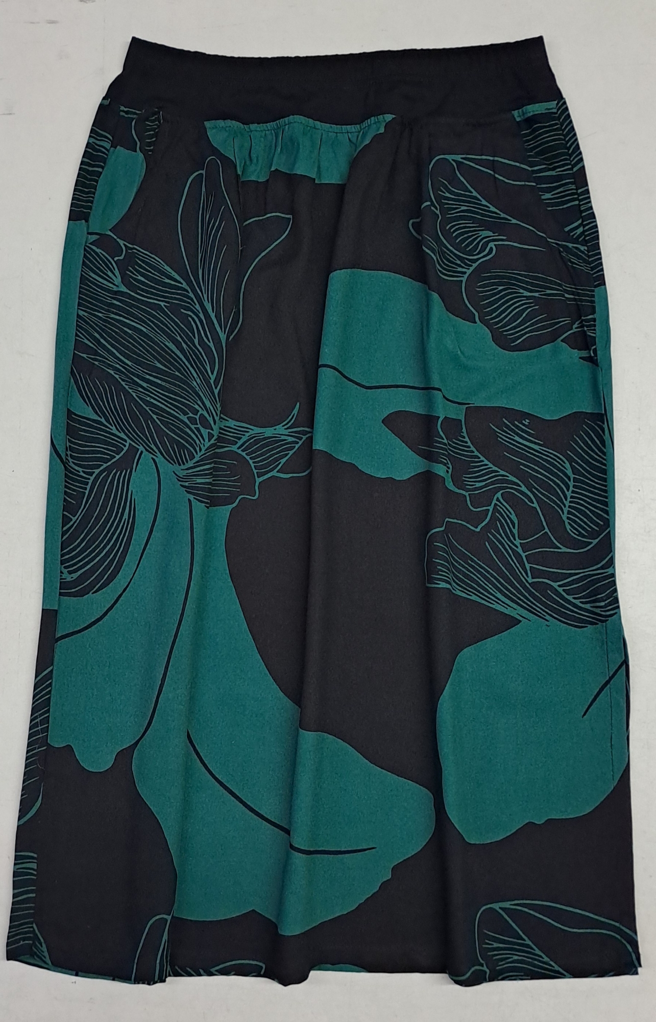 Pollera de Tela Rayón Twill  Largo hasta Pantorilla - Imagen 3