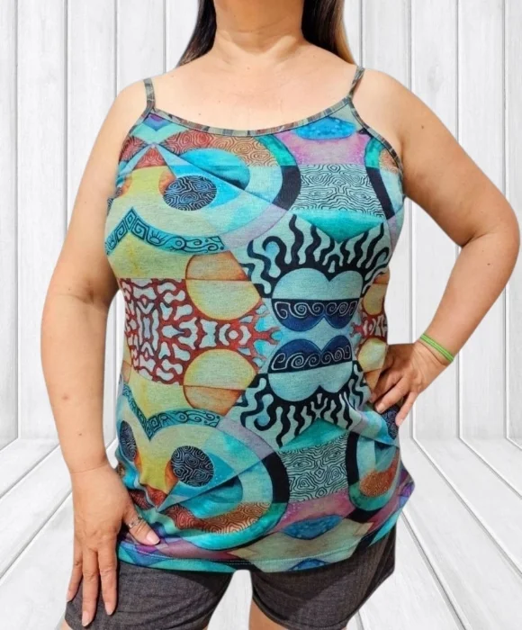 Musculosa C/ Tiritas Modal Viscosa Sublimadas