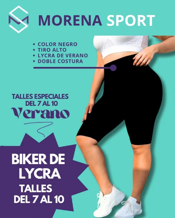 Biker Lycra Talles Especiales