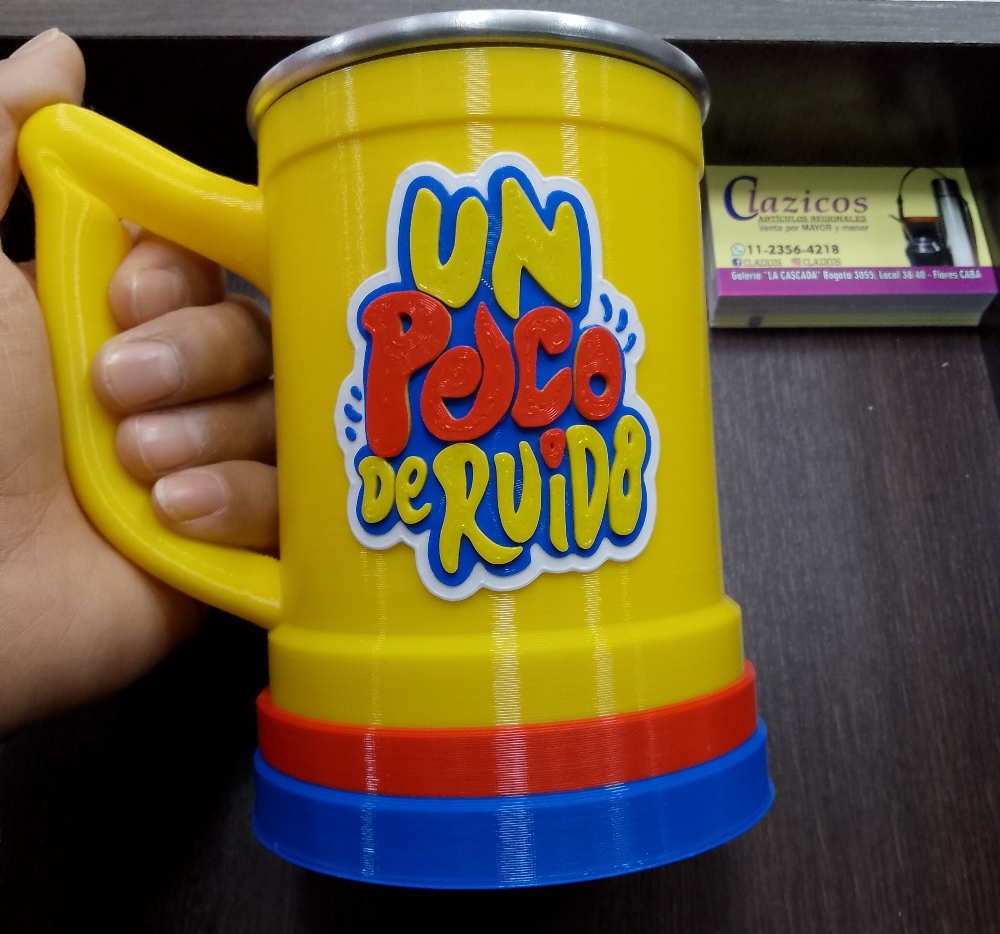 Jarra 3d un Poco de Ruido 500ml Plastico y Aluminio - Imagen 2