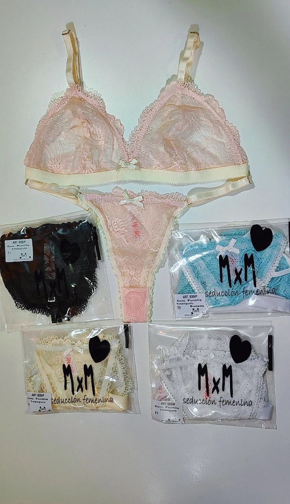 Bralette de Puntilla con Colaless Regulable Mxm (039/p) - Imagen 2