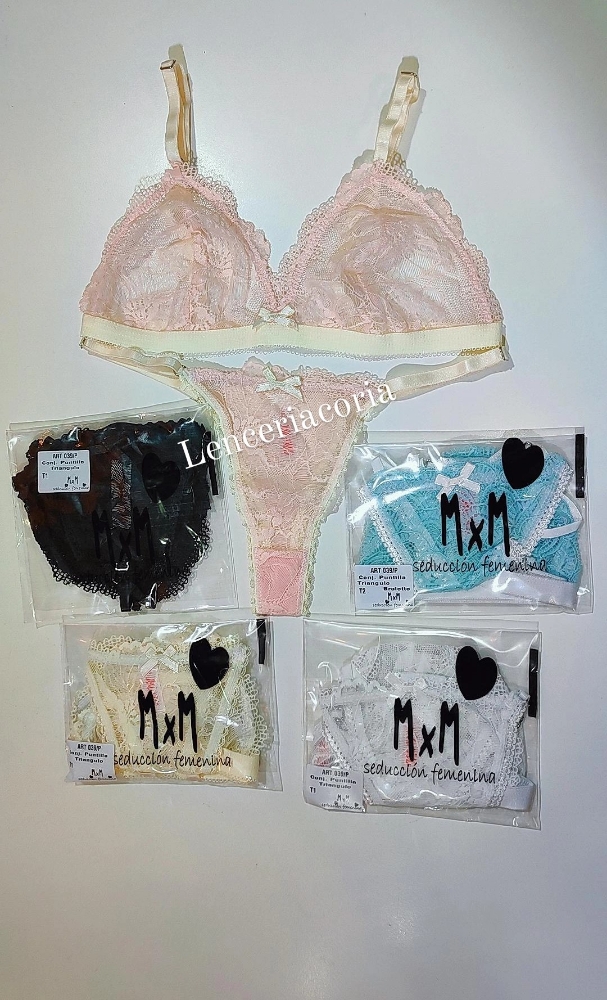 Bralette de Puntilla con Colaless Regulable Mxm (039/p) - Imagen 5