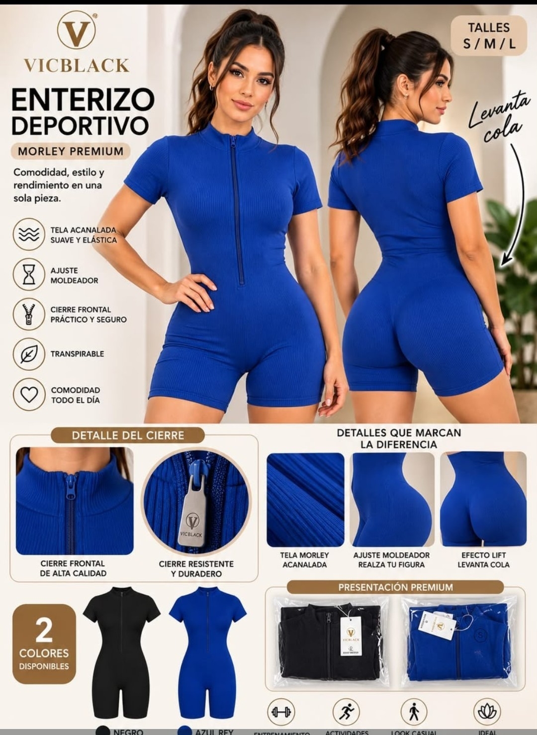 Catsuit Importado con Cierre Vicblack - Imagen 2
